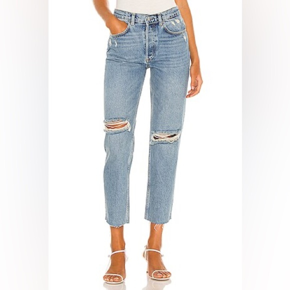 Boyish the Tommy high waisted distressed straight leg great dictator size 32 NWT